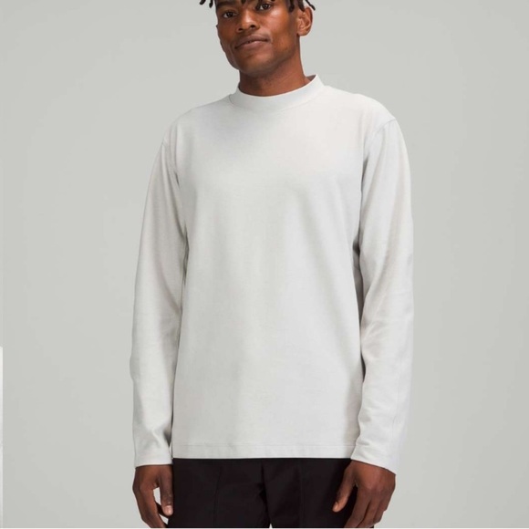 Lululemon Rulu Mochneck Long Sleeve Pull Over in Heathered Dove Gray Size M - Picture 1 of 13